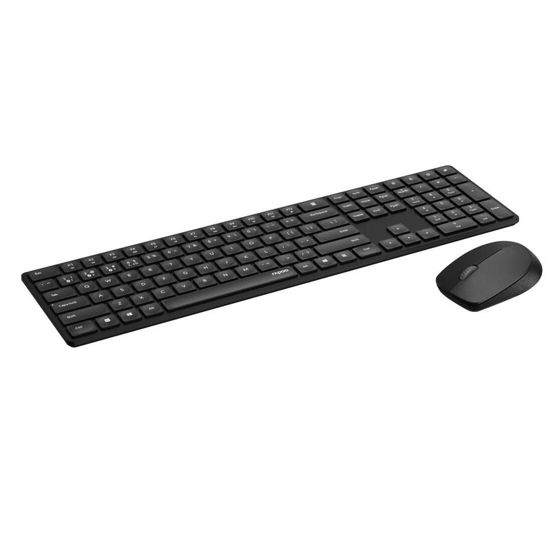 Rapoo 8020M kabelloses Multi-Mode-Deskset - QWERTZ Deutsch - Schwarz