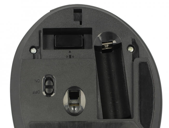 Delock Ergonomic - kabellose vertikale Maus - Schwarz