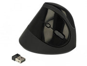 Delock Ergonomic - kabellose vertikale Maus - Schwarz