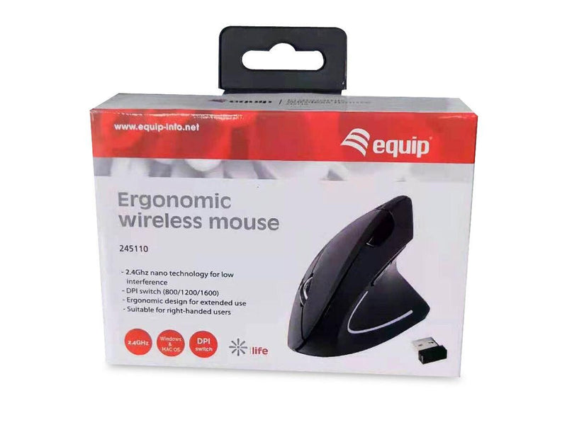 Equip kabellose Vertikale Maus - Schwarz