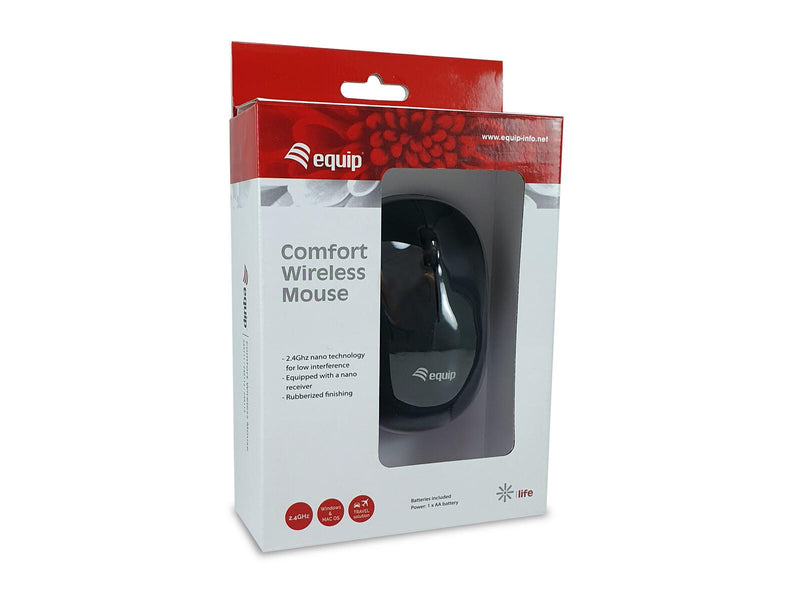Equip kabellose Komfort-Maus, schwarz