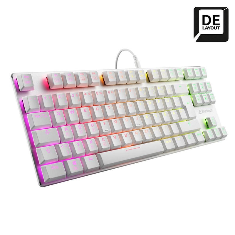 Sharkoon PureWriter TKL RGB Blue Tastatur - DE-Layout, Weiß