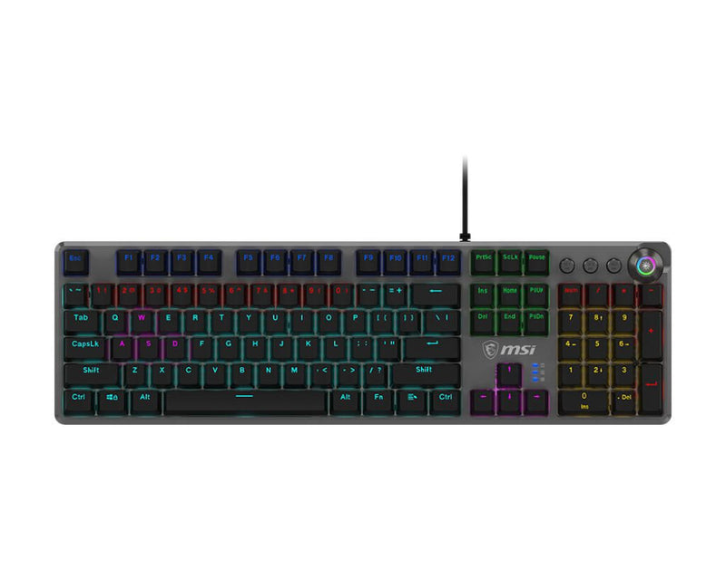 MSI FORGE GK310 RED DE Tastatur Gaming USB QWERTZ Deutsch Schwarz