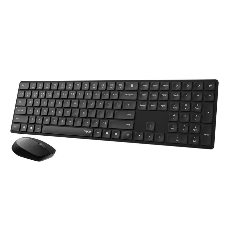 Rapoo 8020M kabelloses Multi-Mode-Deskset - QWERTZ Deutsch - Schwarz
