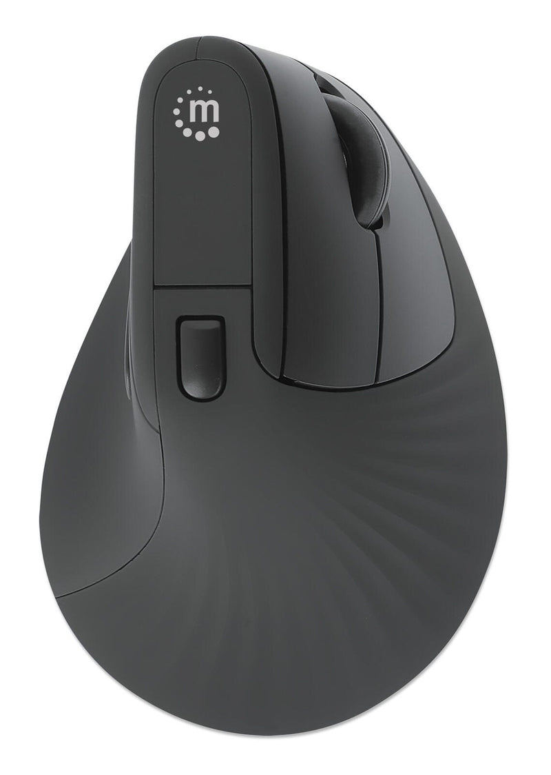 Manhattan Vertikale Ergonomische Kabellose Maus - schwarz
