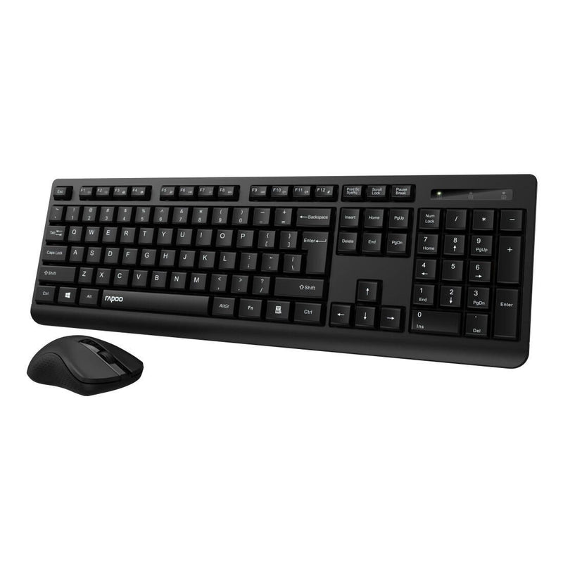 Rapoo X1700 kabelloses Desktop-Set QWERTZ - Deutsch - Schwarz