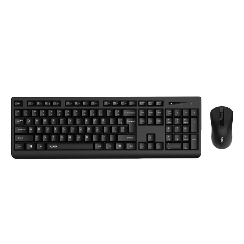 Rapoo X1700 kabelloses Desktop-Set QWERTZ - Deutsch - Schwarz