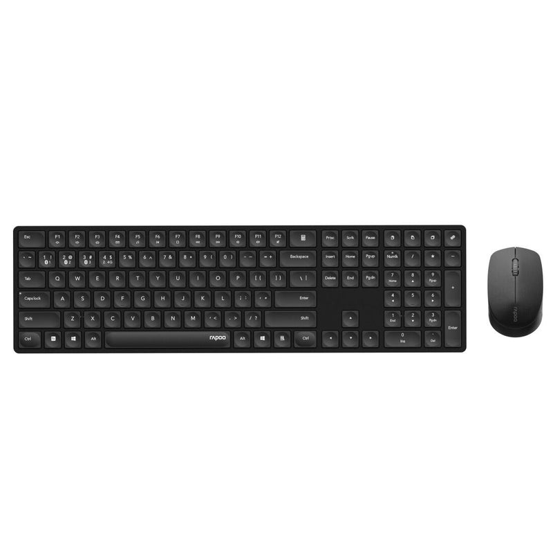 Rapoo 8020M kabelloses Multi-Mode-Deskset - QWERTZ Deutsch - Schwarz