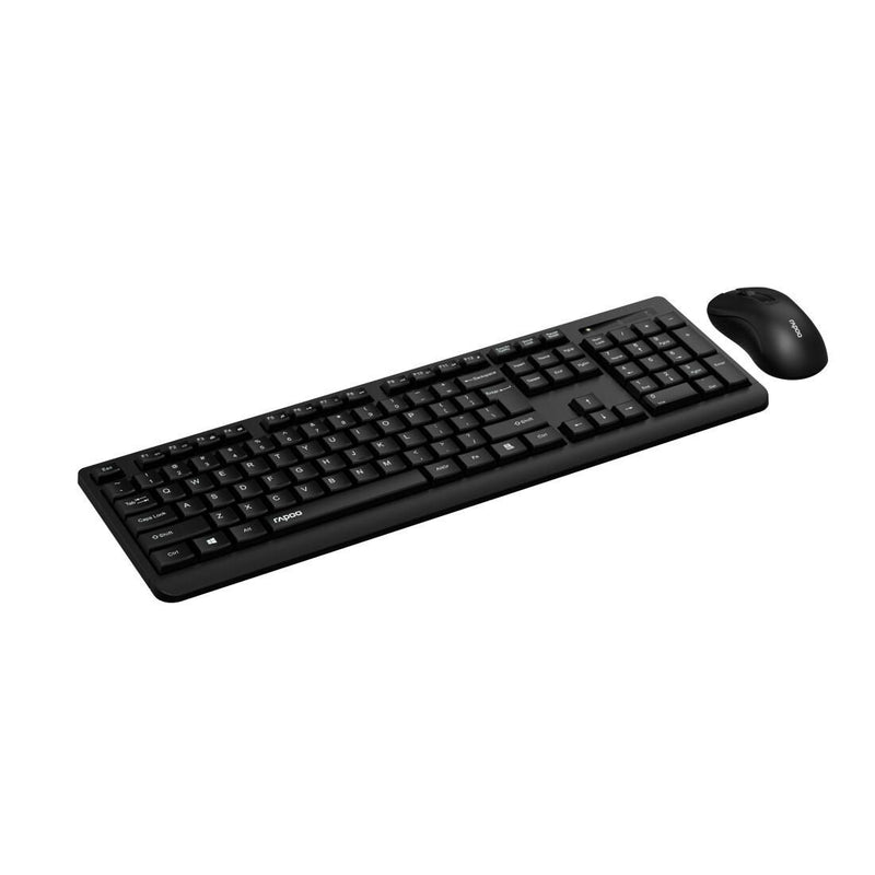 Rapoo X1700 kabelloses Desktop-Set QWERTZ - Deutsch - Schwarz
