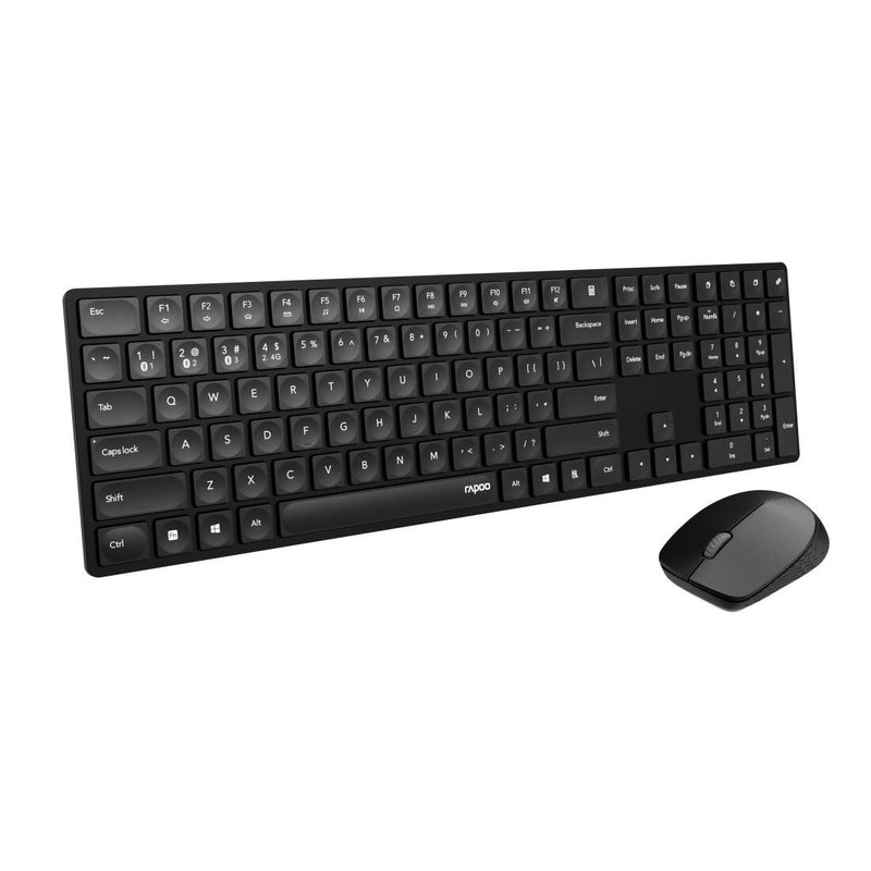 Rapoo 8020M kabelloses Multi-Mode-Deskset - QWERTZ Deutsch - Schwarz
