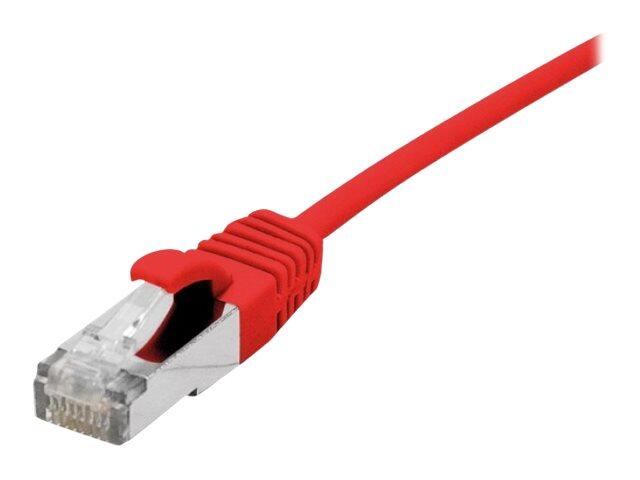 Dexlan Patchkabel Cat. 6A, S/FTP (PiMF), ultradünn, halogenfrei, mit Rastnasenschutz, rot, 1,0 m