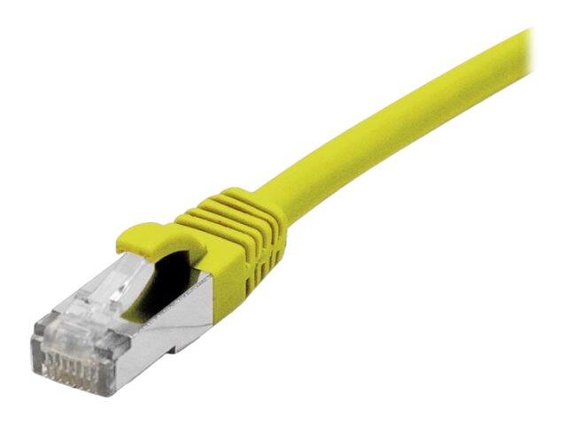 Dexlan Patchkabel Cat. 6A Class EA, S/FTP (PiMF), halogenfrei, mit Rastnasenschutz, gelb, 10,0 m