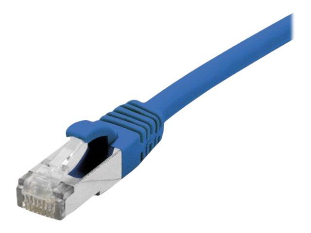 Dexlan Patchkabel Cat. 6A Class EA, S/FTP (PiMF), halogenfrei, mit Rastnasenschutz, blau, 1,0 m