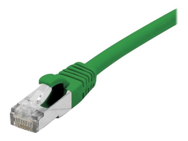 Dexlan Patchkabel Cat. 6A Class EA, S/FTP (PiMF), halogenfrei, mit Rastnasenschutz, grün, 10,0 m