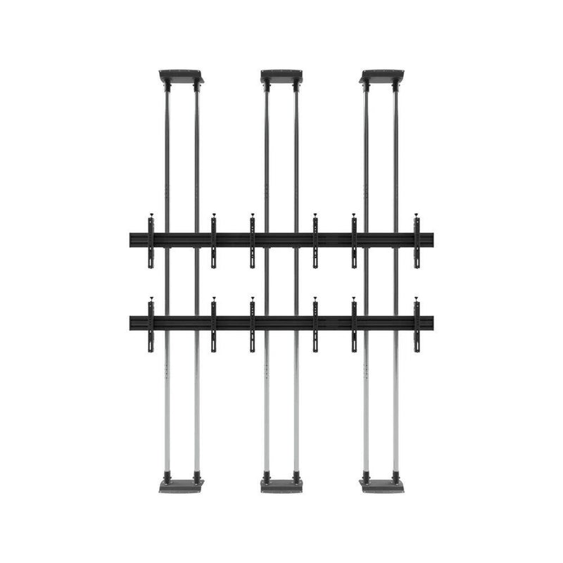 edbak Video Wall Bolt Down Floor-to-Ceiling Mount, modular 3x2, für 49-57' Bildschirme, Querformat