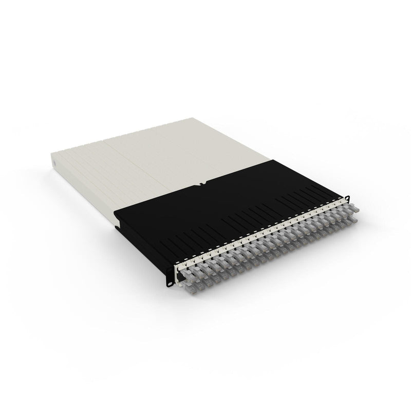 Patchbox patchbox.one Kabeleinzugssystem 30RU/UTP (1,8 m) mit 24 Kassetten, Patchkabel Cat. 6a, U/UTP, PoE++, Kabel grau