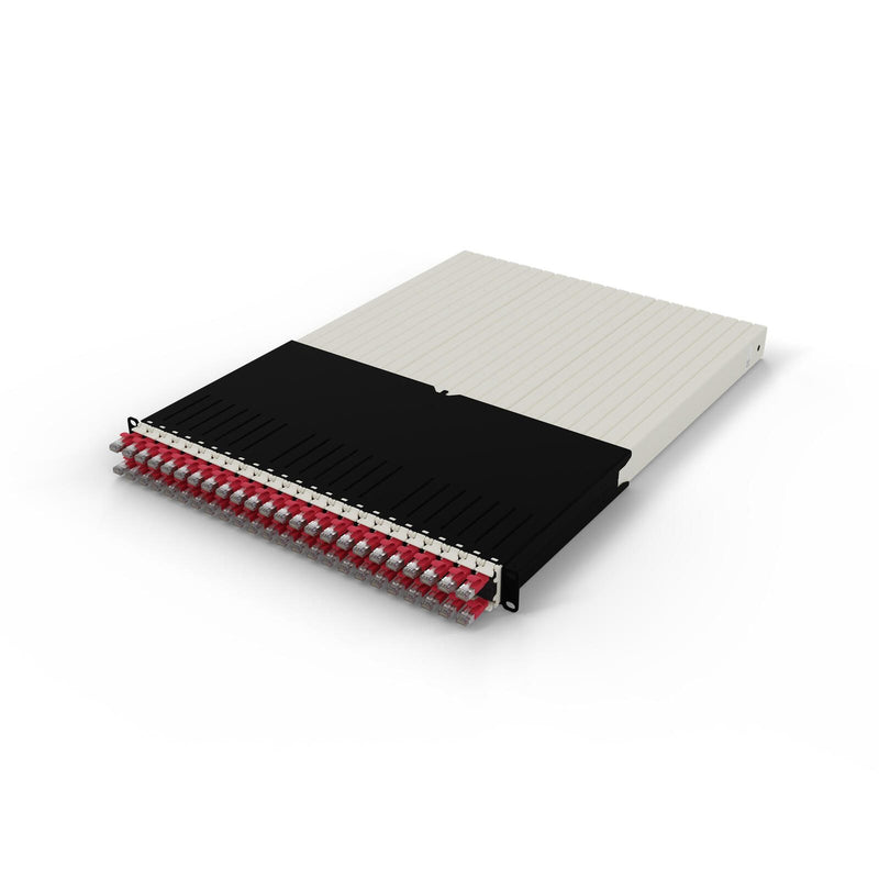 Patchbox patchbox.one Kabeleinzugssystem 30RU/STP (1,8 m) mit 24 Kassetten, Patchkabel Cat. 6a, U/FTP, PoE, Kabel rot
