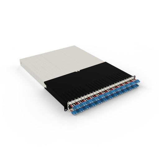 Patchbox patchbox.one Kabeleinzugssystem 30RU/OS2 (1,8 m) mit 24 Kassetten, LWL OS2, LC-SC, Kabel gelb