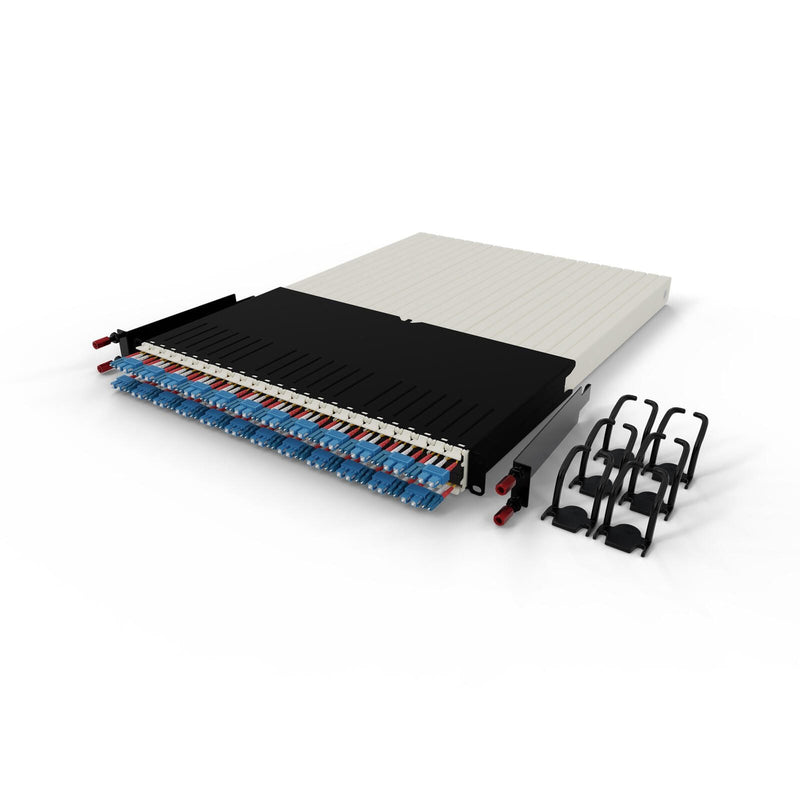 Patchbox patchbox.one Kabeleinzugssystem 30RU/OS2 (1,8 m) mit 24 Kassetten, LWL OS2, LC-SC, Kabel gelb