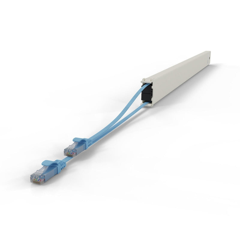 Patchbox patchbox.one Kupferkassette 46RU (2,5 m), Cat. 6a, U/UTP, PoE++, blau