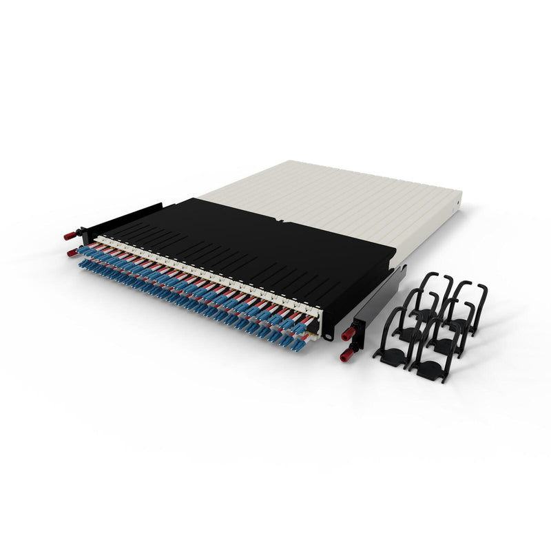 Patchbox patchbox.one Kabeleinzugssystem 30RU/OS2 (1,8 m) mit 24 Kassetten, LWL OS2, LC-LC, Kabel gelb