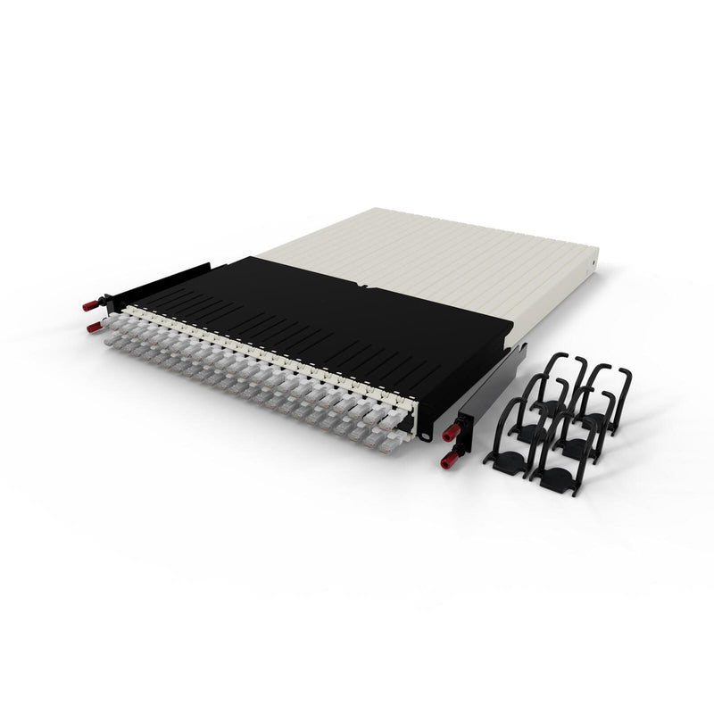 Patchbox patchbox.one Kabeleinzugssystem 30RU/UTP (1,8 m) mit 24 Kassetten, Patchkabel Cat. 6a, U/UTP, PoE++, Kabel weiß