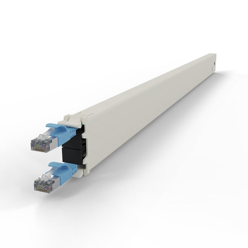 Patchbox patchbox.one Kupferkassette 30RU (1,8 m), Cat. 6a, U/FTP, PoE, blau