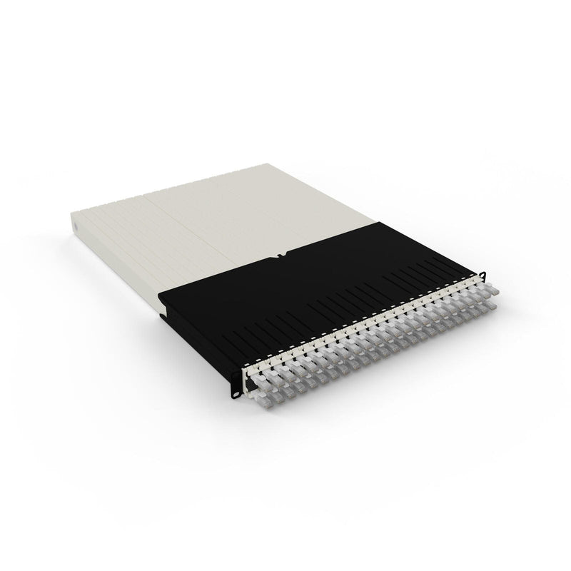 Patchbox patchbox.one Kabeleinzugssystem 30RU/UTP (1,8 m) mit 24 Kassetten, Patchkabel Cat. 6a, U/UTP, PoE++, Kabel weiß