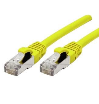 Exertis Connect Patchkabel Cat. 6A, S/FTP (PiMF), halogenfrei, mit Rastnasenschutz, gelb, 15,0 m
