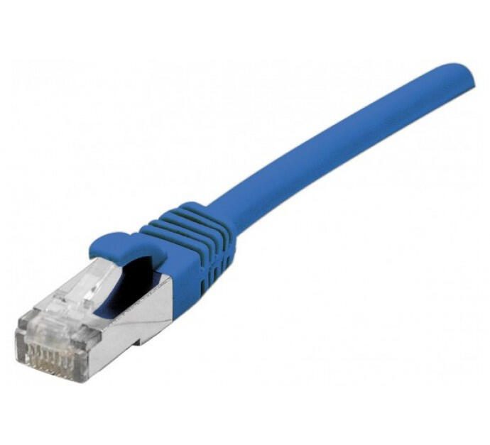Exertis Connect Patchkabel Cat. 6A, S/FTP (PiMF), halogenfrei, mit Rastnasenschutz, blau, 3,0 m