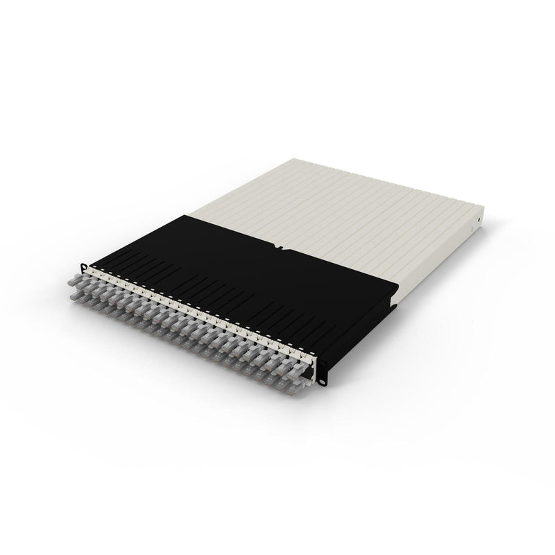 Patchbox patchbox.one Kabeleinzugssystem 30RU/UTP (1,8 m) mit 24 Kassetten, Patchkabel Cat. 6a, U/UTP, PoE++, Kabel grau