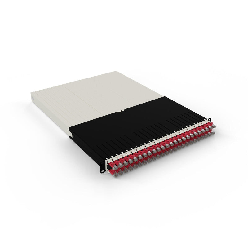 Patchbox patchbox.one Kabeleinzugssystem 30RU/STP (1,8 m) mit 24 Kassetten, Patchkabel Cat. 6a, U/FTP, PoE, Kabel rot