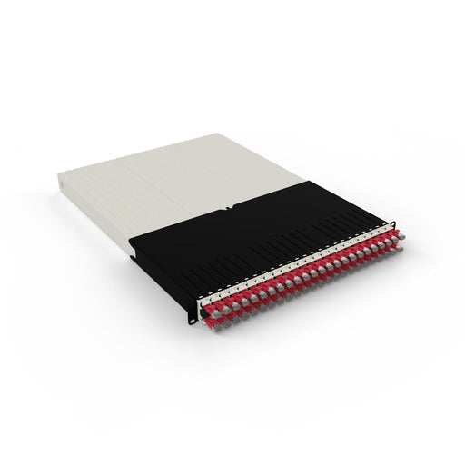 Patchbox patchbox.one Kabeleinzugssystem 30RU/STP (1,8 m) mit 24 Kassetten, Patchkabel Cat. 6a, U/FTP, PoE, Kabel rot
