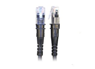 Patchsee Patchkabel ThinPatch Cat. 6A ISO/IEC, U/FTP, halogenfrei, 10 G, schwarz, 0,6 m