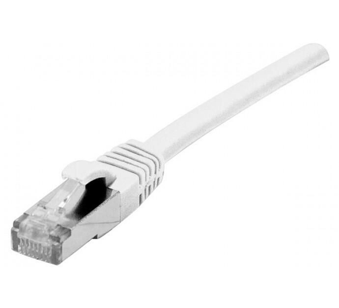 Dexlan Patchkabel Cat. 6A Class EA, S/FTP (PiMF), halogenfrei, mit Rastnasenschutz, weiß, 3,0 m