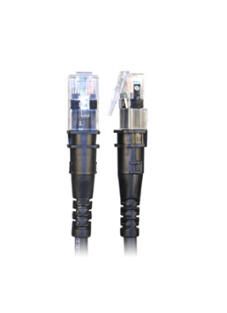 Patchsee Patchkabel ThinPatch Cat. 6A ISO/IEC, U/FTP, halogenfrei, 10 G, schwarz, 2,4 m