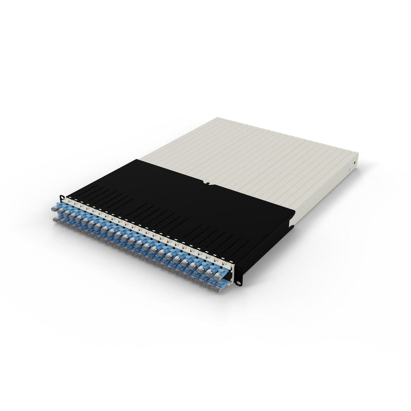 Patchbox patchbox.one Kabeleinzugssystem 30RU/STP (1,8 m) mit 24 Kassetten, Patchkabel Cat. 6a, U/FTP, PoE, Kabel blau