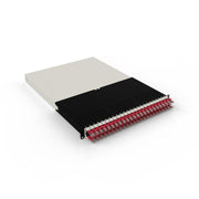 Patchbox patchbox.one Kabeleinzugssystem 30RU/UTP (1,8 m) mit 24 Kassetten, Patchkabel Cat. 6a, U/UTP, PoE++, Kabel rot