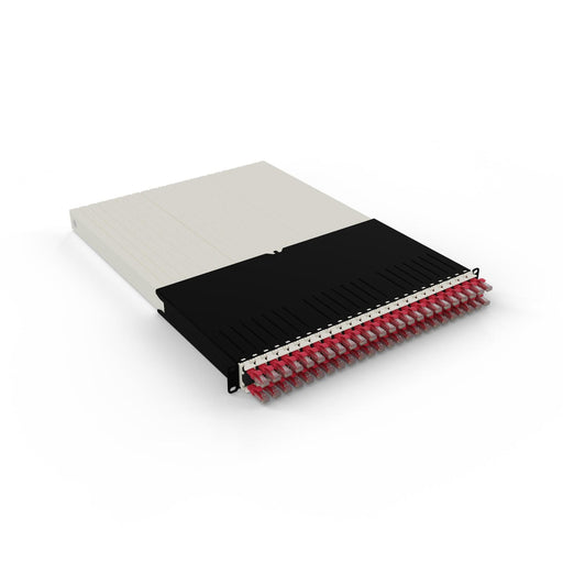 Patchbox patchbox.one Kabeleinzugssystem 30RU/UTP (1,8 m) mit 24 Kassetten, Patchkabel Cat. 6a, U/UTP, PoE++, Kabel rot