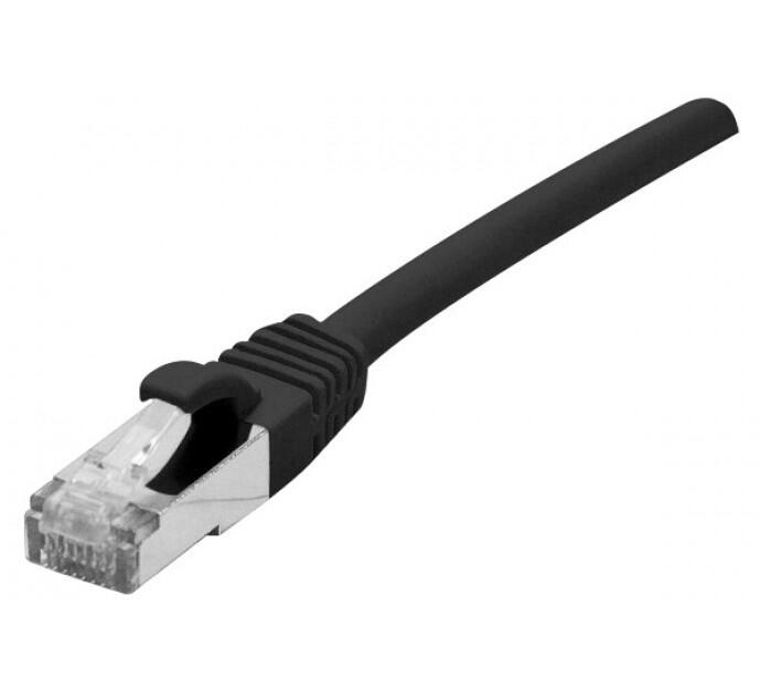 Dexlan Patchkabel Cat. 6A Class EA, S/FTP (PiMF), halogenfrei, mit Rastnasenschutz, schwarz, 5,0 m
