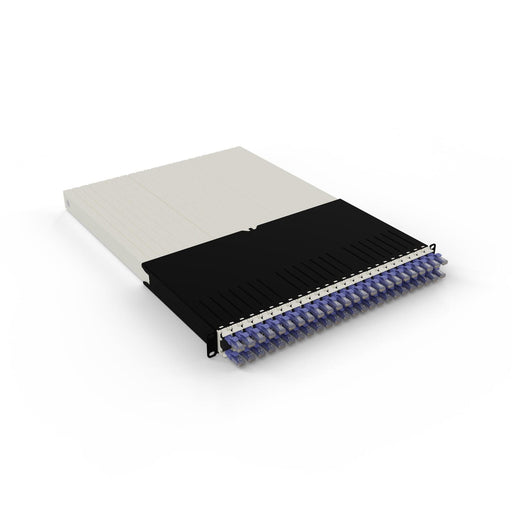 Patchbox patchbox.one Kabeleinzugssystem 30RU/UTP (1,8 m) mit 24 Kassetten, Patchkabel Cat. 6a, U/UTP, PoE++, Kabel viol