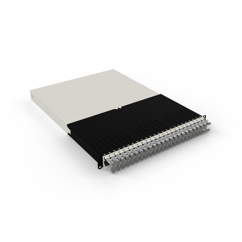 Patchbox patchbox.one Kabeleinzugssystem 30RU/STP (1,8 m) mit 24 Kassetten, Patchkabel Cat. 6a, U/FTP, PoE, Kabel grau