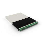 Patchbox patchbox.one Kabeleinzugssystem 30RU/STP (1,8 m) mit 24 Kassetten, Patchkabel Cat. 6a, U/FTP, PoE, Kabel grün