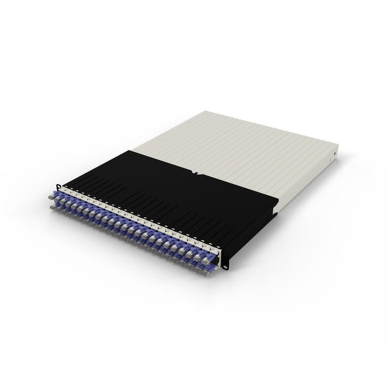 Patchbox patchbox.one Kabeleinzugssystem 30RU/STP (1,8 m) mit 24 Kassetten, Patchkabel Cat. 6a, U/FTP, PoE, Kabel violet
