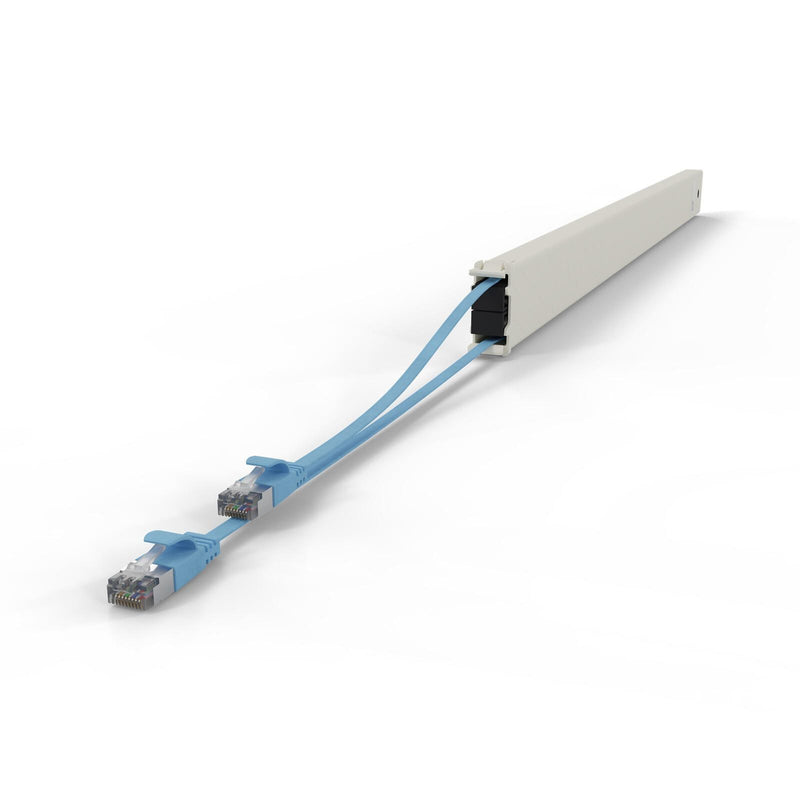 Patchbox patchbox.one Kupferkassette 46RU (2,5 m), Cat. 6a, U/FTP, PoE, blau