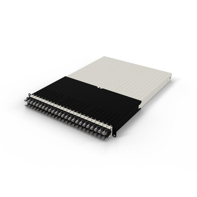 Patchbox patchbox.one Kabeleinzugssystem 30RU/UTP (1,8 m) mit 24 Kassetten, Patchkabel Cat. 6a, U/UTP, PoE++, Kabel schw