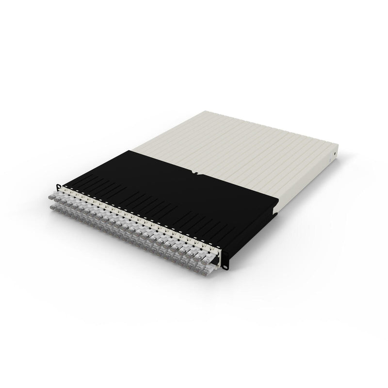 Patchbox patchbox.one Kabeleinzugssystem 30RU/STP (1,8 m) mit 24 Kassetten, Patchkabel Cat. 6a, U/FTP, PoE, Kabel weiß