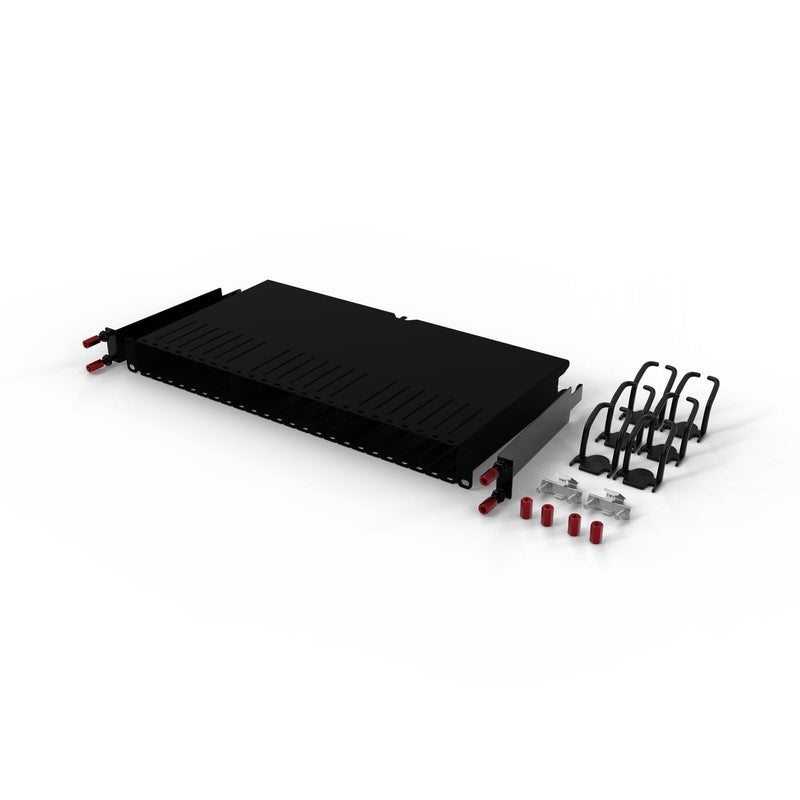 Patchbox patchbox.one Patch-Panel-Gehäuse, Leerbox für bis zu 24 Kassetten, schwarz RAL 9005