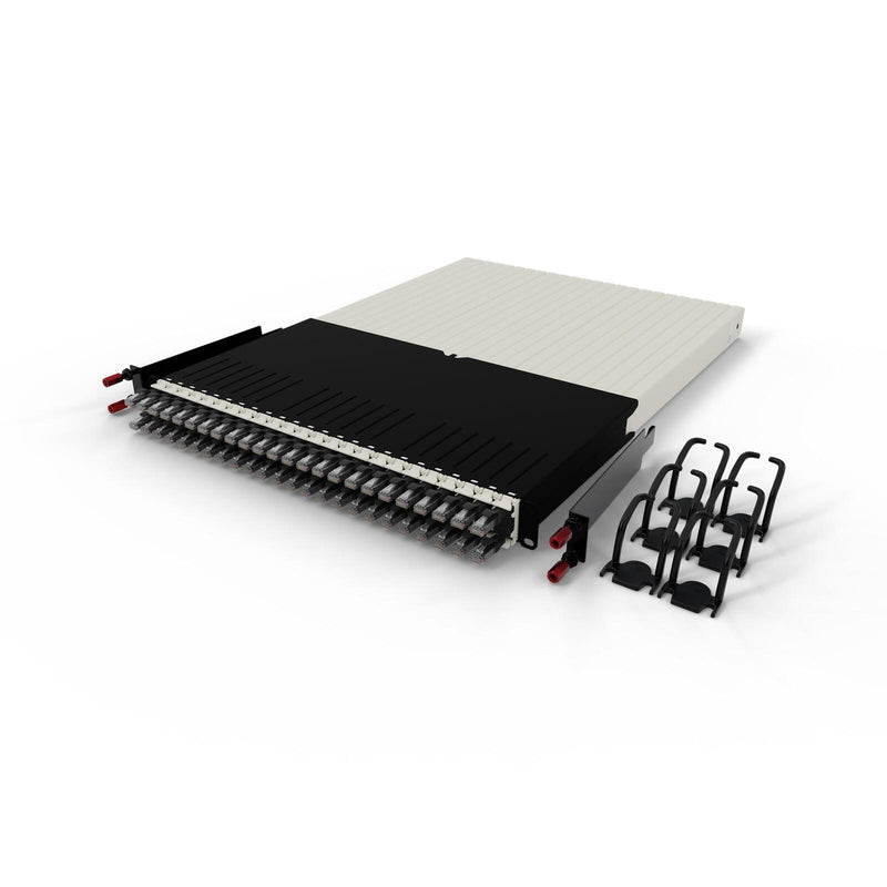 Patchbox patchbox.one Kabeleinzugssystem 30RU/UTP (1,8 m) mit 24 Kassetten, Patchkabel Cat. 6a, U/UTP, PoE++, Kabel schw
