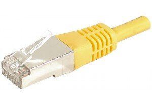 Dexlan Patchkabel Cat. 6A, F/UTP, gelb, 0,15 m